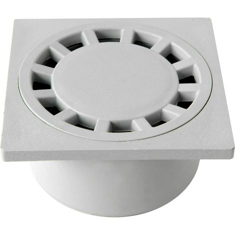 First Plast CHPP10G Chiusino Sifonato in Polipropilene, 10 x 10 cm, Diametro 40 mm, Grigio