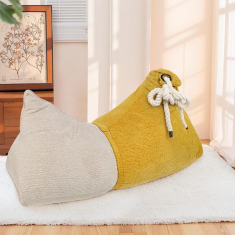 Fauteuil poire velours lavable pour adulte, salon et chambre (1/5)