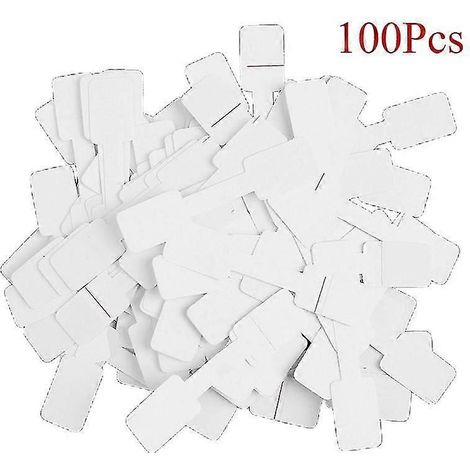 50/100 étiquettes de prix vierges pour colliers et bagues, étiquettes autocollantes en papier Hfmqv-100Pcs (1/5)