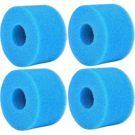 4 Pièces Éponge Filtrante Type, Cartouche de Filtre en Mousse, Mousse pour Filtre Piscine, (1/4)