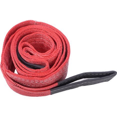 Sangle de levage rouge pour grue industrielle, capacité 5T (11023LB), longueur 4M (13,12 pi), charge utile 4T. (1/5)