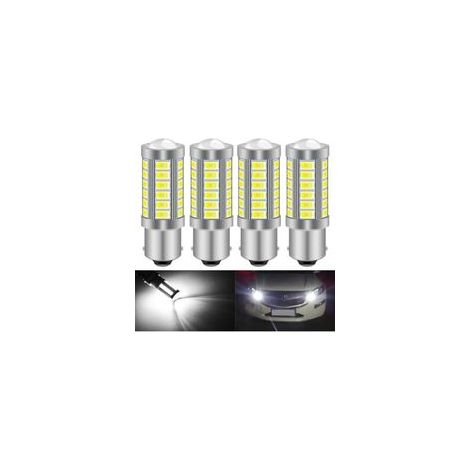 Ampoules LED UlisemWhite 1156 BA15S P21W 5630 33SMD pour clignotants, feux de recul, feux de freinage, feux antibrouillard, 12-30 V, 3,6 W (4 pièces)