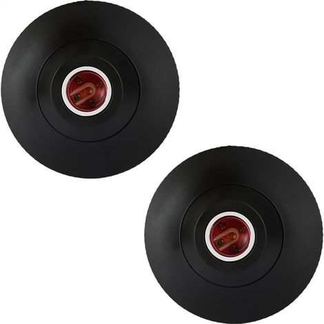 Douille E27/E26 à Vis pour Plafonnier, Support de Lampe Plafond, Montage Rapide avec Socle en Plastique, 110V-250V 4A, pour Salon/Couloir/Cuisine/Garage (Lot de 2 - Noir) (1/5)