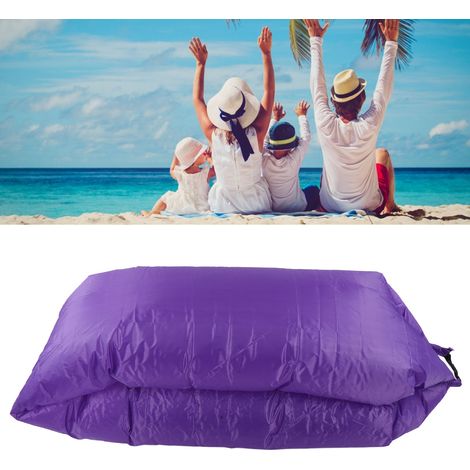 Aufblasbares Klappsofa für Camping, Schlafsack, aufblasbare Liege, Sofa, Bett, Outdoor-Reisen, Camping, Wandern, Pool, Strandparty, lila (1/5)