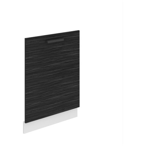 BELINI Frontblende für Geschirrspüler 60 cm Küche Frontplatte für Spülmaschine mit Griff mit Sockelleiste 60 x 71,5 x 1,6 cm Königliches Ebenholz (1/4)