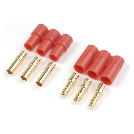 3.5mm Gold connector (3pins), Male + Female (1set)