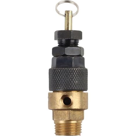 Soupapes de sûreté de sécurité pour compresseur d'air pour BSP 1,9 cm / 1,27 cm pour BSP - Boucle filetée - Régulateurs de Pression (1/2-8 kg) (1/5)