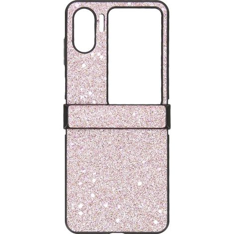 Pinkfarbene Glitzerhülle für Oppo Find N2 Flip, Klappbildschirm, perfekte Passform, verschleißfest, leicht zu reinigen. (1/5)