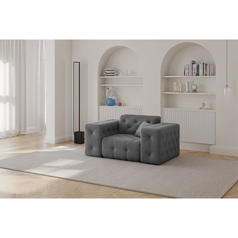 Sessel Designersessel CHANTAL in Stoff Moly Anthrazit (1/5)