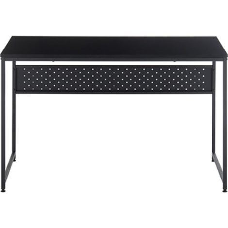 Table de bureau / pieds en métal coloris noir - Longueur 120 x Hauteur 74 x Profondeur 60 cm -PEGANE- (1/5)
