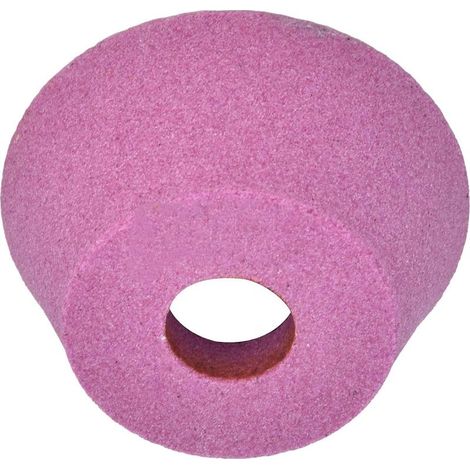 Chrome-plated corundum cup grinding wheel, 75 x 32 x 20 mm, pink, for grinding tools and gears (1/5)