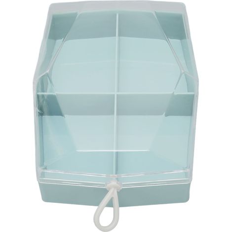 Élégant boîtier de rangement à 4 compartiments pour poudre, pochettes de maquillage et perles, étui portable pour bijoux et accessoires, organisateur de beauté robuste. (1/5)