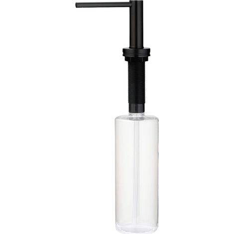 Dispenser per lavello cucina porta detersivo piatti 10.4x33 cm finitura nero - Larri