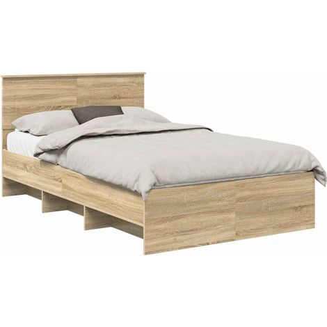 Maison Exclusive - Struttura del letto con testiera Rovere Sonoma 137 x 203 cm