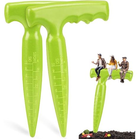 Bulb Planter Tool - Bulb Planter with Measuring Scale for Planting - Tool for Gardening Vegetables and Flowers (Light Green) (1/5)