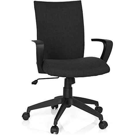 Chaise de bureau SOFT tissu noir hjh OFFICE
