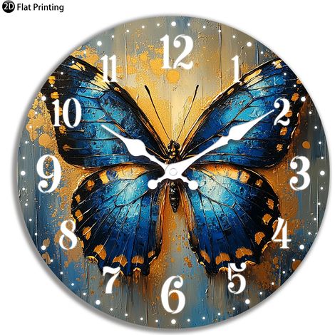 Horloge murale silencieuse en bois (10 pouces) avec motif rustique de panier de pommes, horloge analogique à quartz, convient pour la chambre ou la salle de bain. (1/5)