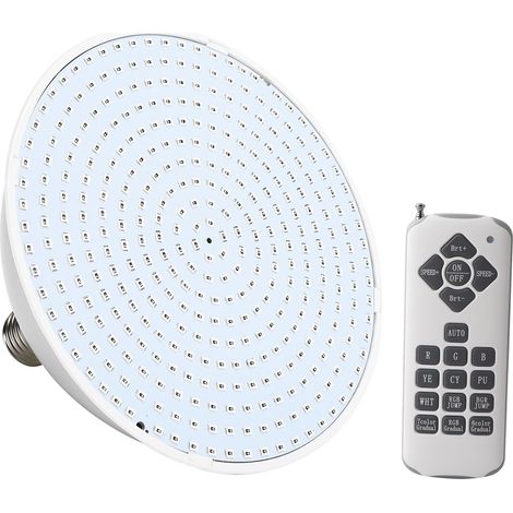 Ampoule LED étanche colorée 45W 4500LM pour piscine sous-marine, compatible avec projecteurs Par38 et Par56, lumière multicolore.