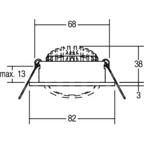 brumberg LED-Einbaustrahler 230V 4000K rund weiß matt 7W (1/2)