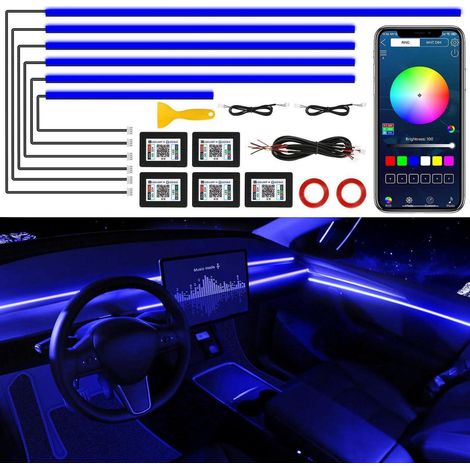 Auto LED Ambientebeleuchtung mit App-Steuerung, Musik-Sync, RGB (1/5)