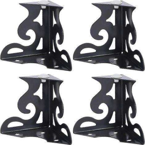 Pieds de support de meubles en fer forgé ajouré, ensemble de 4 pieds décoratifs, adaptés aux tables basses, accessoires de meubles de maison et protections de sol. (1/4)