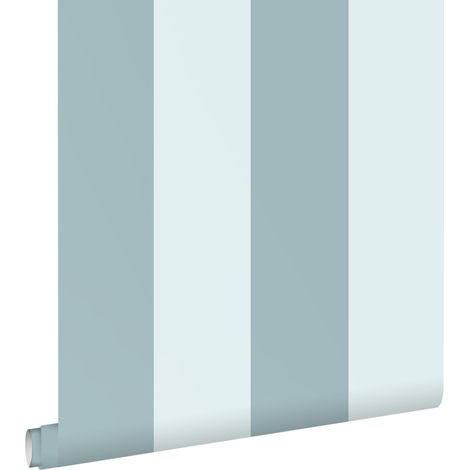 papier peint à rayures bleu clair et bleu  - ESTAhome (1/5)
