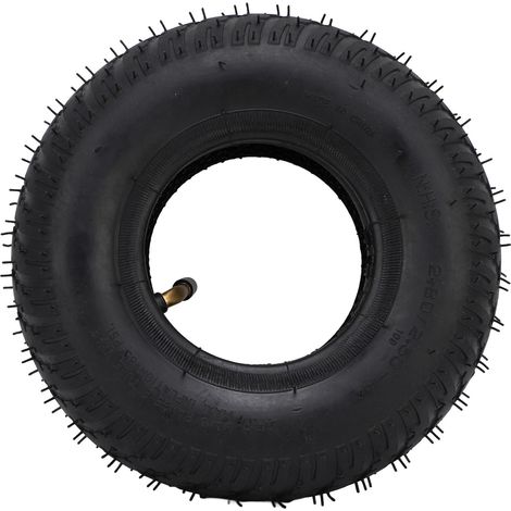 Pneu et chambres à air 2.80/2.50-4 avec tige de valve coudée TR87, ensemble de chambres à air pour camion à main, chariot utilitaire, brouettes, chariots, scooters (1/5)