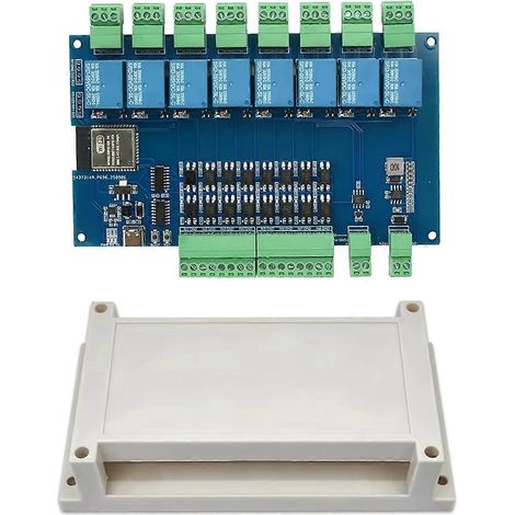 Módulo de relé ESP32 Modbus de 8 canales, CC 9-24V, placa de desarrollo WIFI Bluetooth, módulo de aislamiento de relé con optoacoplador. (1/5)