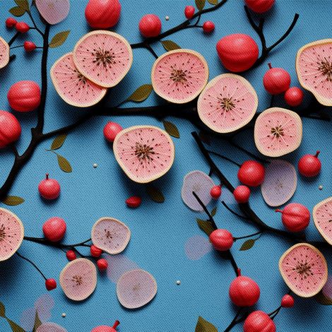 Tela decorativa para exteriores Oxford - Motivo frutal  DX6225 (1/5)