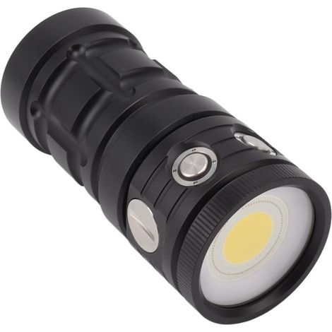 Torcia subacquea a LED da 18.000 lumen, impermeabile IPX8, sommergibile fino a 100 m, per immersioni in grotta e apnea con 3 sorgenti luminose (1/5)
