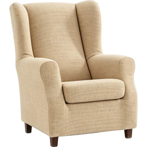 Housse de Chaise, Mélange Coton-Polyester, Design Antidérapant, Kaki Foncé (1/2)