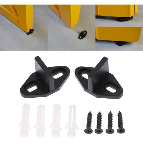 lot de 2 guide de sol pour porte de grange coulissante, réglable (1/5)