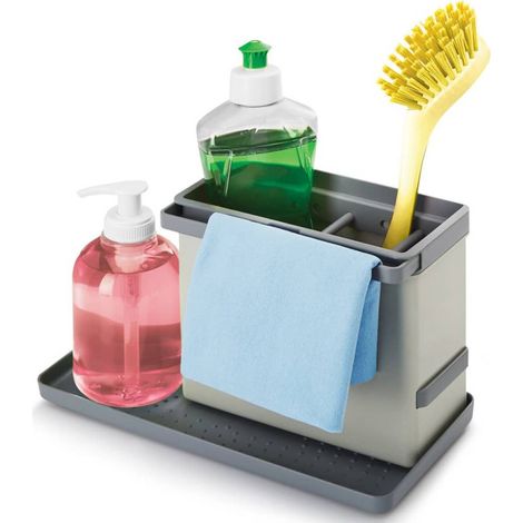 Organizador fregadero tidytex gris metaltex