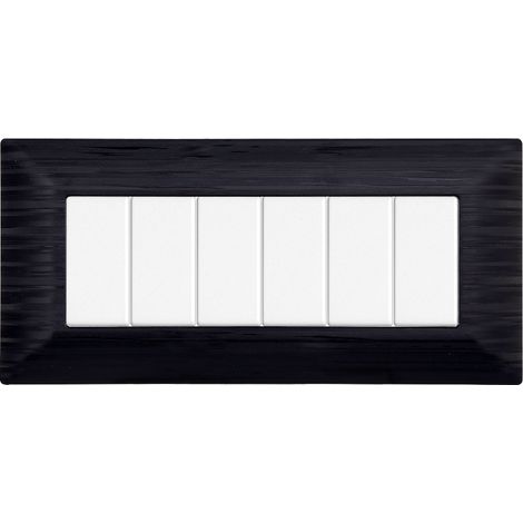 Ettroit Serie Solar Placca 506 6P Moduli Nero Satinato Compatibile Matix MT85614 (1/5)