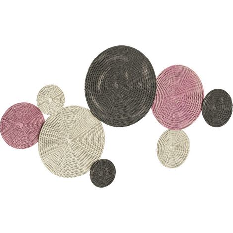 Ensemble de décorations murales en forme de disques, 8 disques métalliques, usage polyvalent, multicolores (1/5)