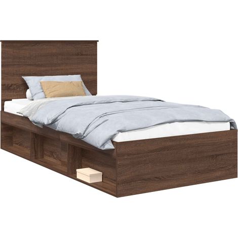 Maison Exclusive - Estructura de cama con cabecera Roble Marrón 1 (1/5)