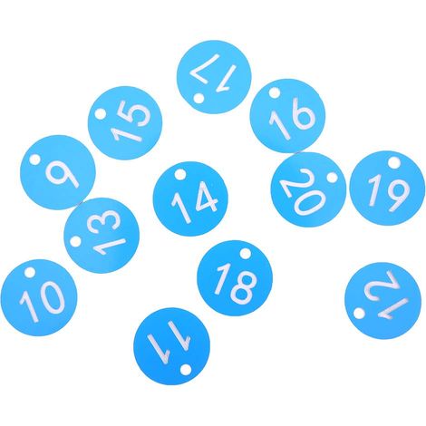Lotto di etichette numerate – blu – 1-20/sacchetto – allevamento/apicoltura – targhetta di registrazione aziendale