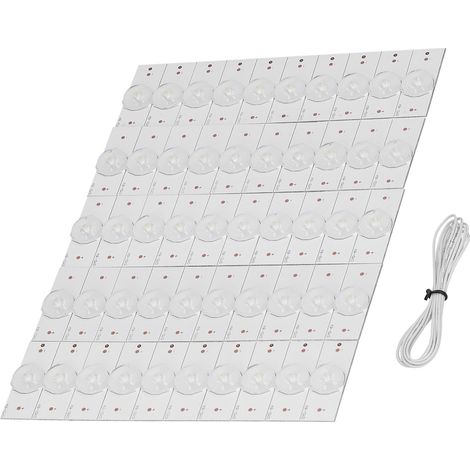 Lot de 50 ampoules LED 6V avec lentilles pour réparation TV SMD, câble 2 mètres, composants de commande industrielle (1/5)