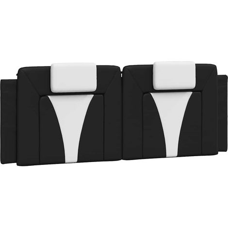 Maison Exclusive - Coussin de tête de lit Viana noir et blanc 120 cm similicuir