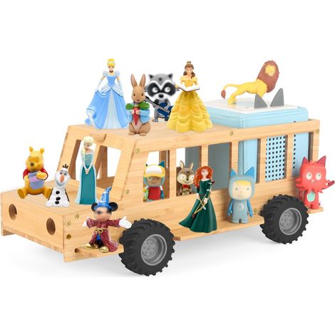 Étagère compatible avec 2/1, étagère à figurines pour et (SUV en bois avec 35 plaques adhésives en métal) (1/5)