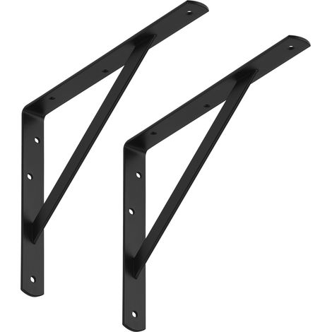SOTECH Schwerlast-Konsole BLACKLINE I schwarz Tragkraft bis zu 200 kg / Paar 30 x 22,5 x 3 x 0,4 cm, 2 Stück