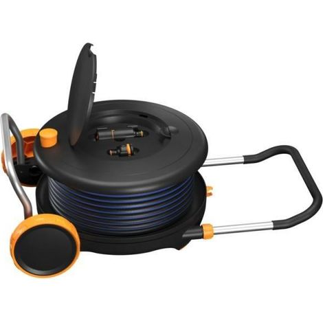 Fiskars Comfort Bewässerungswagen schwarz 20 m Schlauch