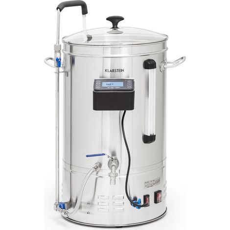 Klarstein Brauheld Smart 35 Caldero de maceración 2500W 35L 100°C Bomba de circulación Acero inoxidable (1/5)