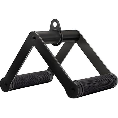Double D Row Handle - Steel Construction - 360° Swivel Buckle - For Cable Pulley Systems - Home Gym & Fitness Use - 1 Unit (1/3)