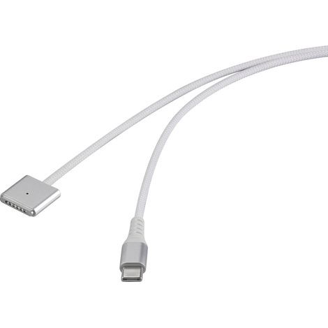 Renkforce Câble de charge USB USB-C®, Magsafe 3 1.00 m blanc connecteur magnétique RF-6437914 A960343 (1/3)