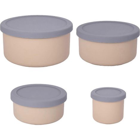 Boîtes de conservation en silicone avec couvercles étanches et peu encombrantes (1/5)