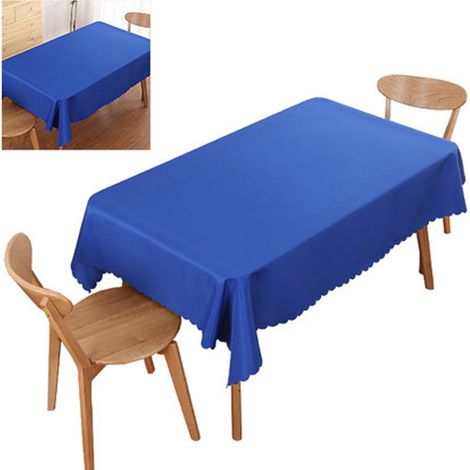 Nappe de banquet bleu roi en gros, unie, blanche, rectangulaire, en polyester, 1,8 x 2,6 mètres / 840 g (1/5)
