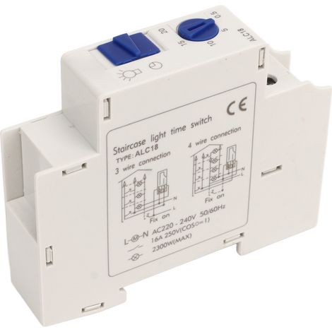 Minuterie/disjoncteur 0,5-20 min, 220-240 V CA pour appareils d'éclairage (1/5)