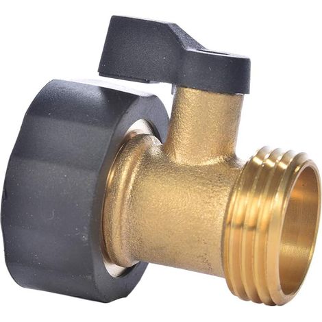 Gelbes Messing-Absperrventil für 3/4" (ca. 1,9 cm) Gartenschlauch, einseitig durchflussbegrenzte Absperrung, für 3/4" (ca. 1,9 cm) Schlauchanschlüsse (1/5)