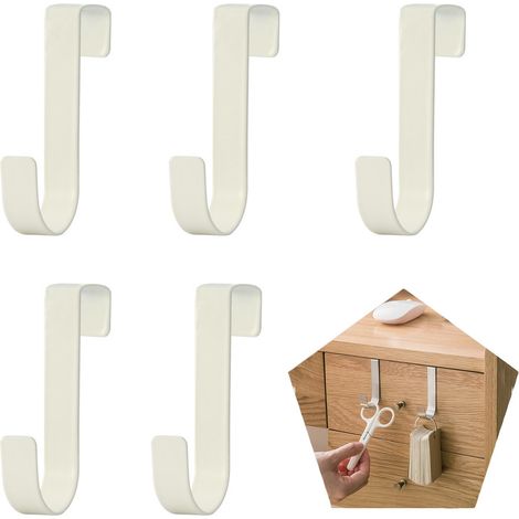 Crochets De Porte, Lot De 5 Crochets Pour Armoires Et Placards, Crochets Organisateurs Robustes Pour Salle De Séjour, Salle De Bain (1/5)